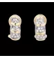 Boucles d'oreilles Or jaune et Gris Diamants