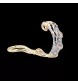 Boucles d'oreilles Or jaune et Gris Diamants