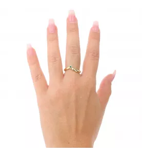 Emerald Yellow Gold Ring and Diamonds