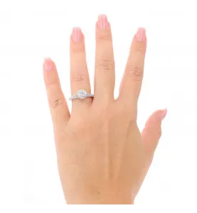 ANELLO IN ORO BIANCO DIAMANTI 0.46 CARATI