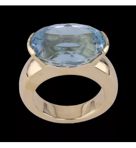 Ring aus Gelbgold Topaz T53