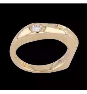 BAGUE OR JAUNE DIAMANT