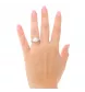 Platin-Perlenring und Diamanten
