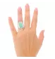 Bague en or gris jadéite
