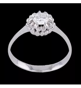 Solitaire Or gris 0.60 carats