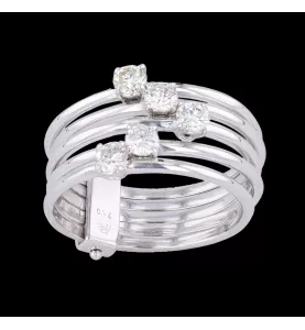 BAGUE OR GRIS DIAMANTS 0.6 CARAT