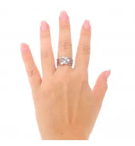 RING WEISSGOLD DIAMANTEN 0,6 KARAT