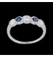 BAGUE OR GRIS DIAMANTS SAPHIRS