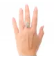 Bague opale et diamants