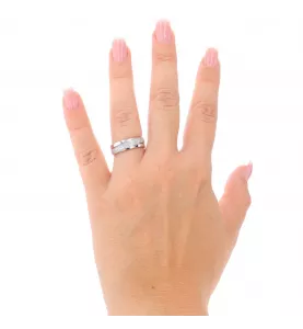 Ring links white gold Diamonds