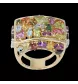 Bague or jaune Tutti frutti