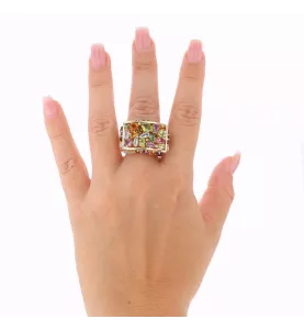 Yellow gold ring Tutti frutti