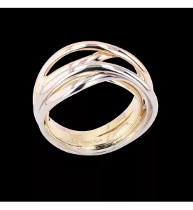 Anello Omega Ladymatic 3 oro 750 / 18 carati.