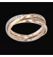 BAGUE 3 ANNEAUX 3 ORS DIAMANTS