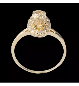 MARQUISE CITRINO DIAMANTI IN ORO GIALLO