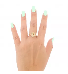 MARQUISE CITRINO DIAMANTI IN ORO GIALLO