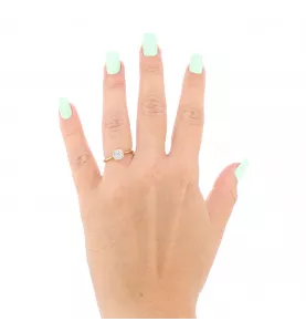 BAGUE FLEUR OR JAUNE DIAMANTS