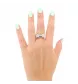 BAGUE VINTAGE 2 ORS 5 DIAMANTS
