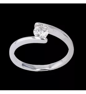 Ring Graugold Diamant 0,30 Karat