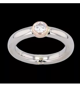 Solitaire 2 gold 0.23 carats