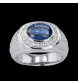PLATINUM RING SAPPHIRE DIAMONDS