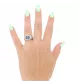 BAGUE PLATINE SAPHIR DIAMANTS