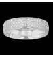 BAGUE PLATINE PAVEE DIAMANTS 0.51 CARAT
