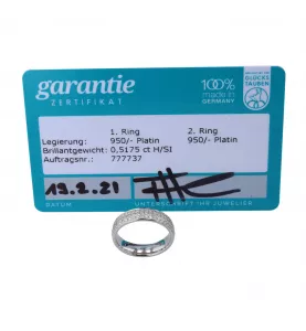 ANELLO IN PLATINO DIAMANTI PAVIMENTATI 0.51 CARATI