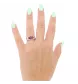 BAGUE OR BLANC DIAMANTS RUBIS