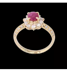 Anello rubino e diamanti