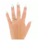 Emerald yellow gold ring