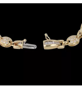 Yellow Gold Grey bracelet and diamonds