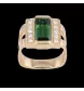 Anello in oro giallo Tormalina e diamanti