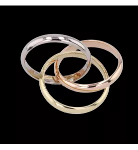 Bague 3 anneaux 3 ors