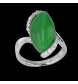 RING SILVER 925 GREEN STONE