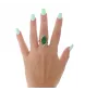 RING SILVER 925 GREEN STONE