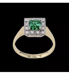 Anello in oro giallo Tormalina Diamanti