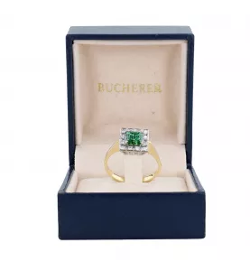 Anello in oro giallo Tormalina Diamanti