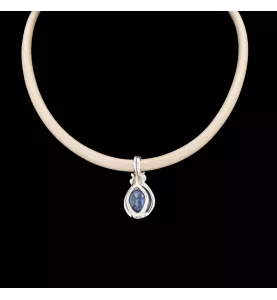 Gilbert Albert silver necklace with blue marble