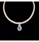 Collier Gilbert Albert en argent bille bleue