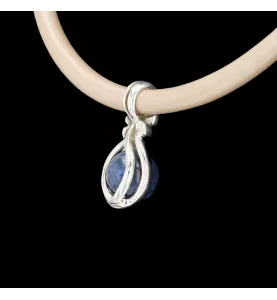 Collier Gilbert Albert en argent bille bleue