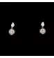 Boucles d'oreilles or gris perle grise