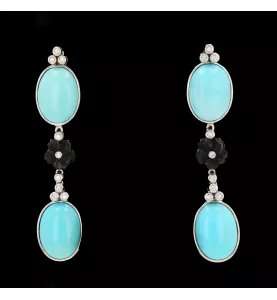 Orecchini in oro turchese