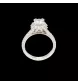 BAGUE SOLITAIRE 0.80 CARATS OR BLANC