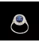 BAGUE PLATINE SAPHIR ET DIAMANTS