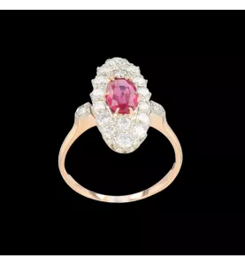 ANELLO CON RUBINO E DIAMANTE