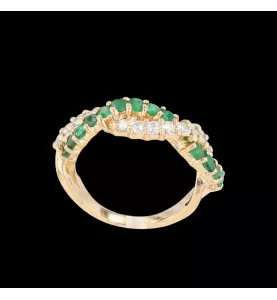 Bague entrelacée en or jaune