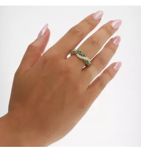 Bague entrelacée en or jaune