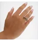 Ring aus Graugold mit Diamanten