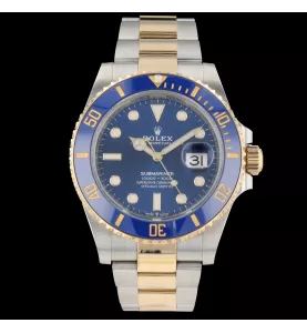 Rolex Submariner Gold Stahl blaues Zifferblatt